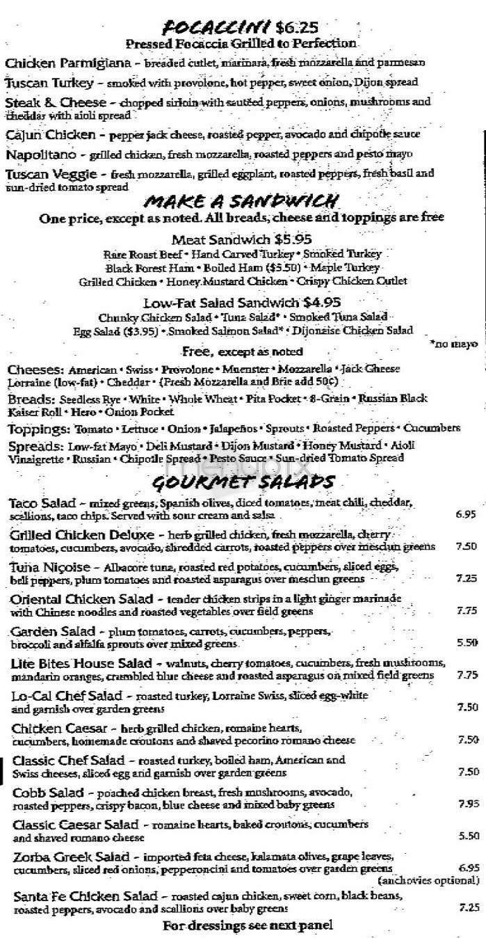 Lite Bites - New York, NY menu_pic