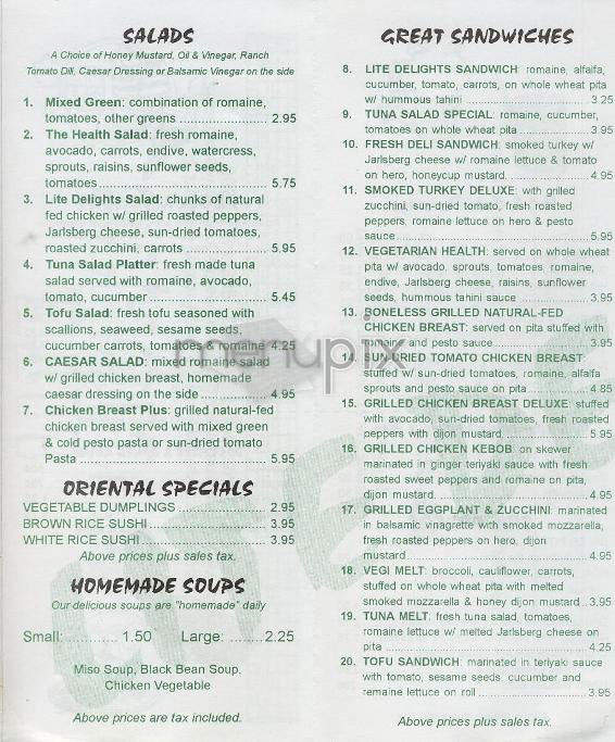 Lite Bites - New York, NY menu_pic