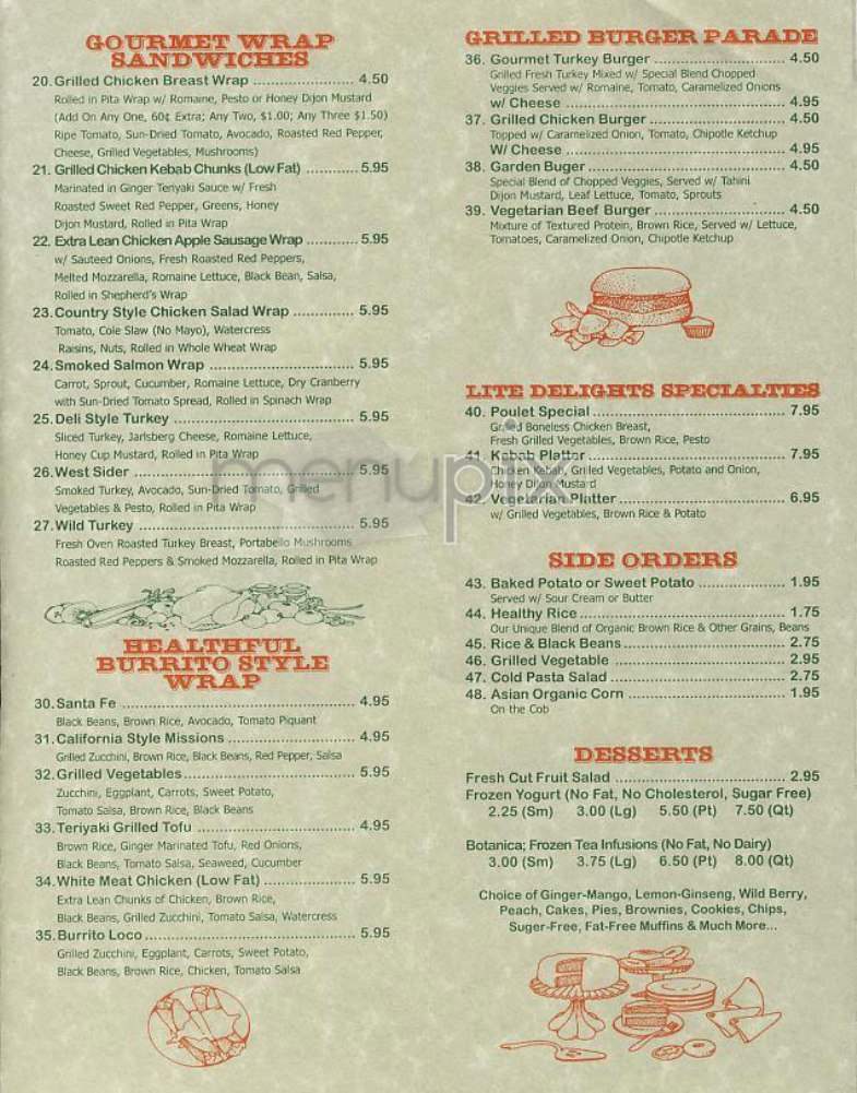Light DeLight - New York, NY menu_pic