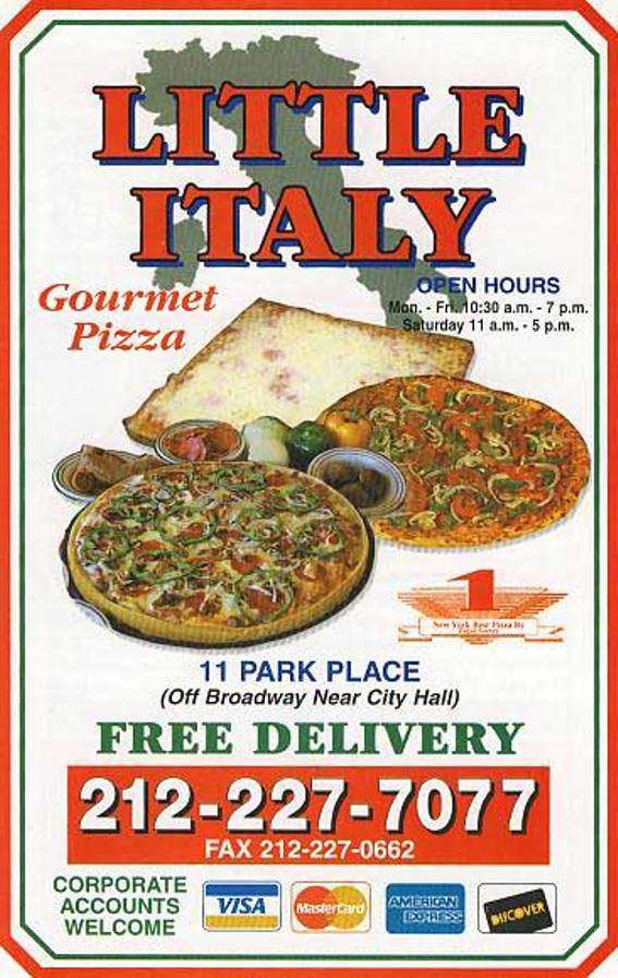 Little Italy Pizza - New York, NY menu_pic