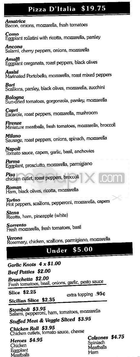 Little Italy Pizza - New York, NY menu_pic