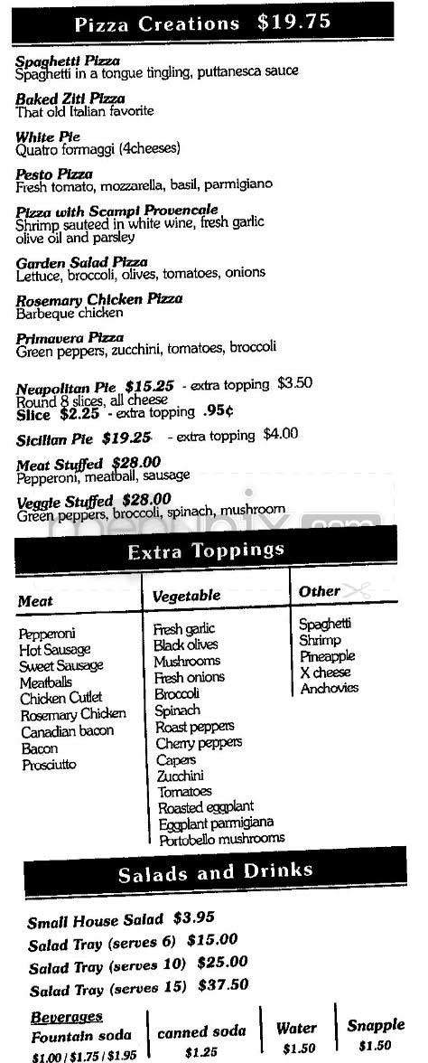 Little Italy Pizza - New York, NY menu_pic