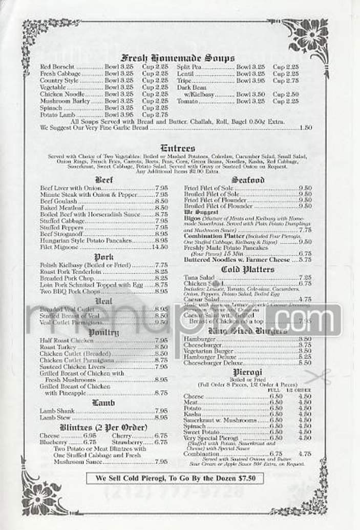 Little Poland - New York, NY menu_pic