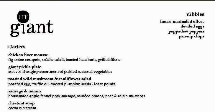 Little Giant - New York, NY menu_pic