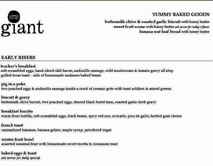 Little Giant - New York, NY menu_pic