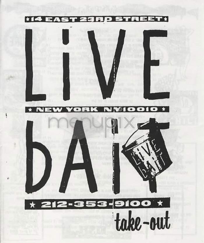 Live Bait - New York, NY menu_pic