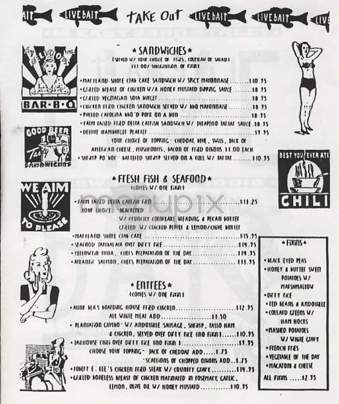Live Bait - New York, NY menu_pic