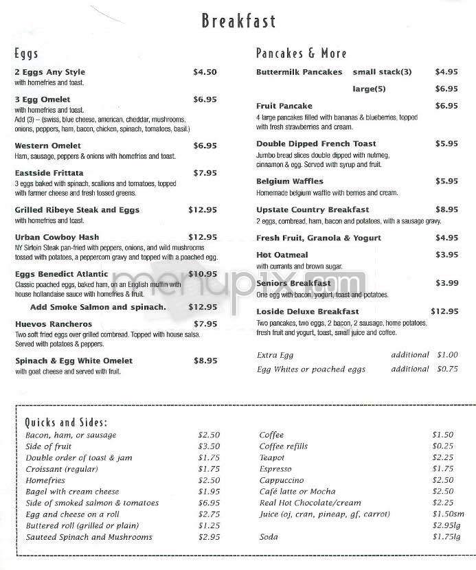 LoSide Diner - New York, NY menu_pic