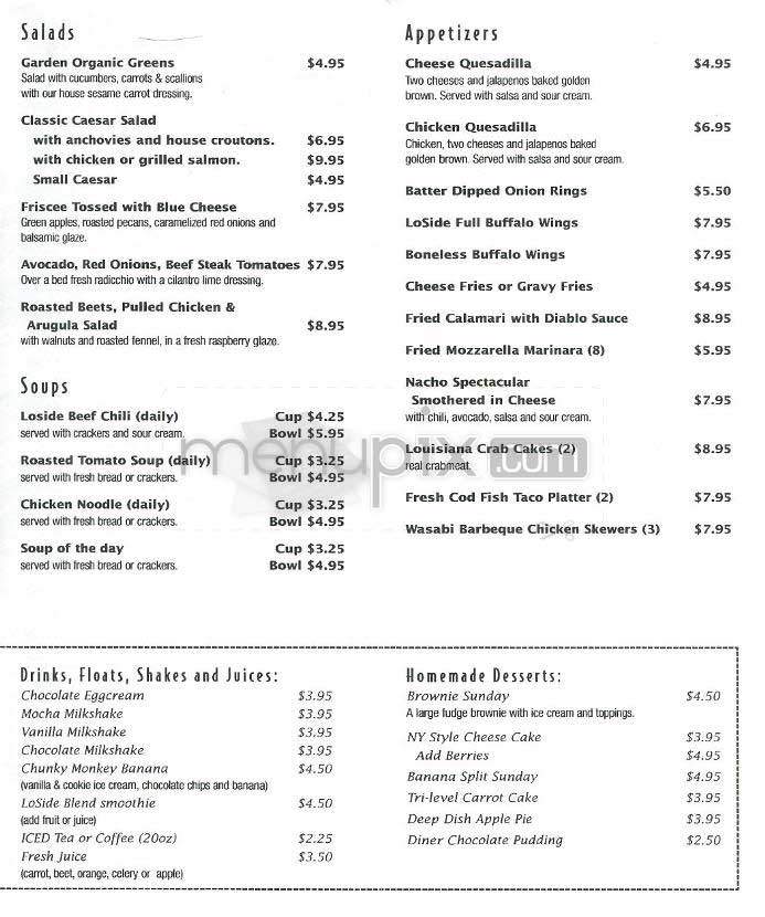 LoSide Diner - New York, NY menu_pic