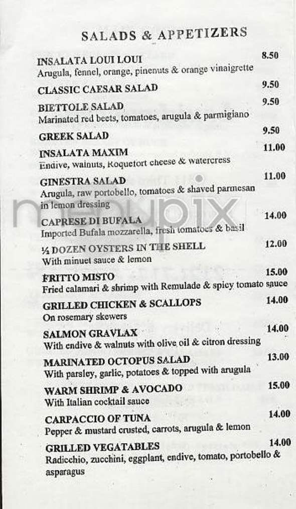 Loui Loui Cafe - New York, NY menu_pic