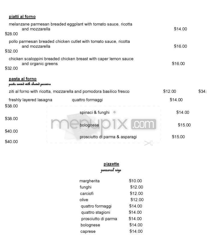 Luca Bar - New York, NY menu_pic