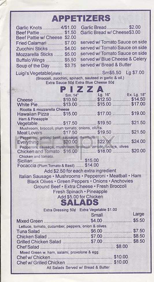 Luigi's NYC - New York, NY menu_pic