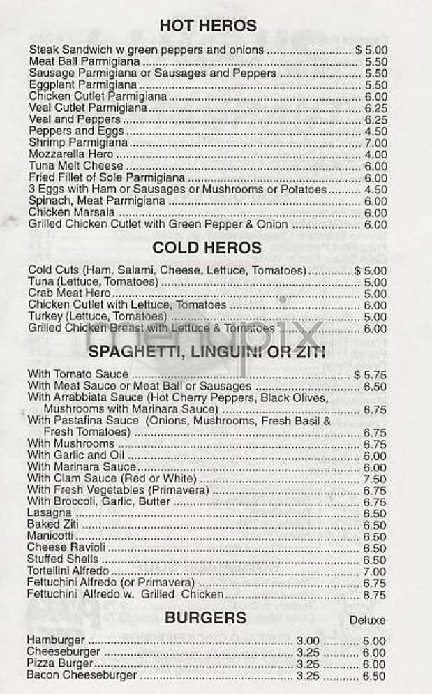 Luigi's Pizza - New York, NY menu_pic