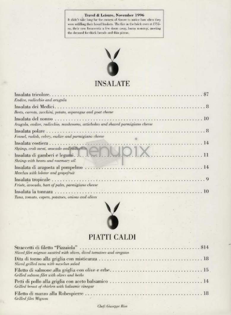L'ulivo Focacceria - New York, NY menu_pic