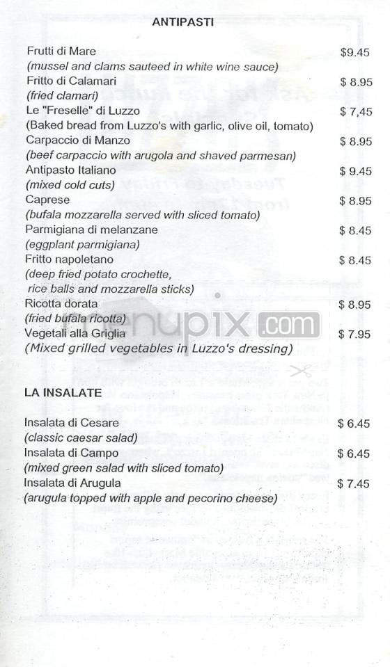 Luzzo's - New York, NY menu_pic
