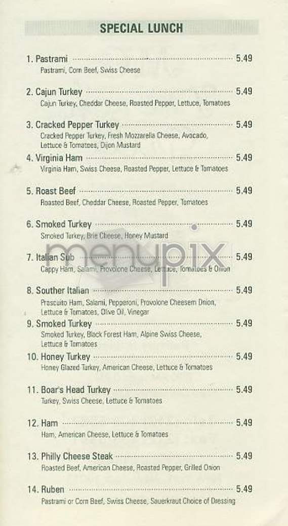 MC French Grill - New York, NY menu_pic