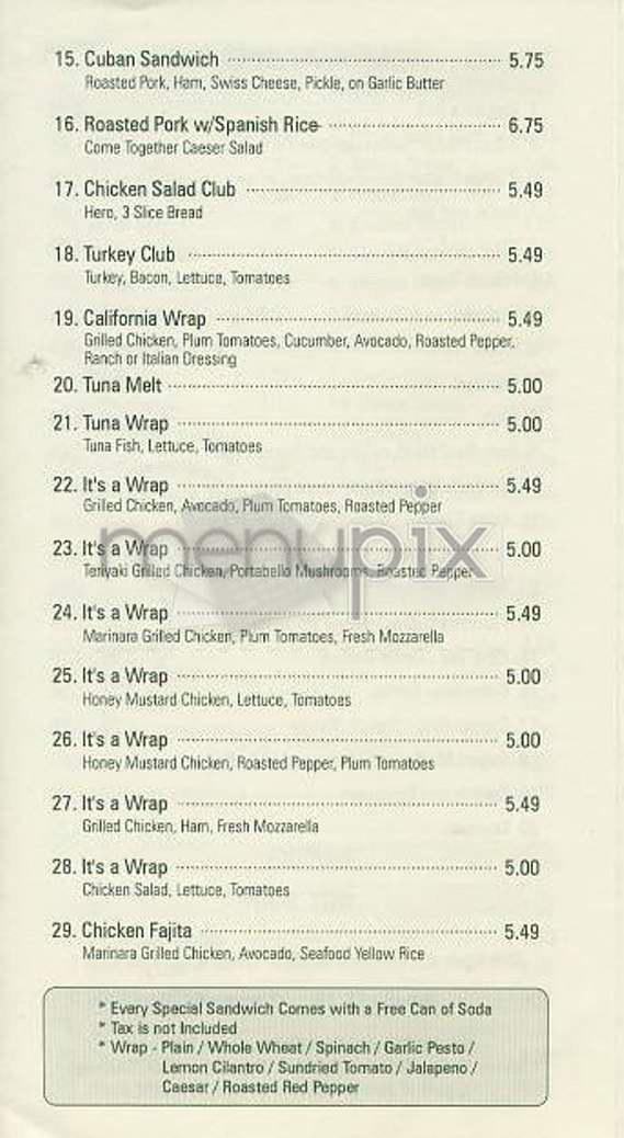 MC French Grill - New York, NY menu_pic