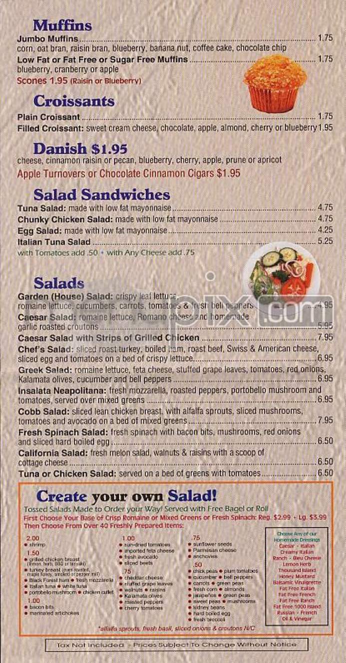 Murray Hill Bagel Cafe - New York, NY menu_pic