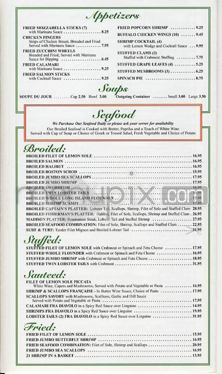 Madison - New York, NY menu_pic