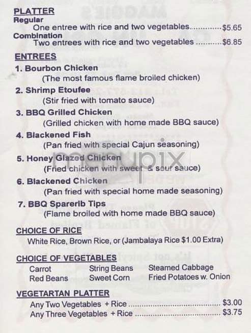 Maggie's Cajun - New York, NY menu_pic