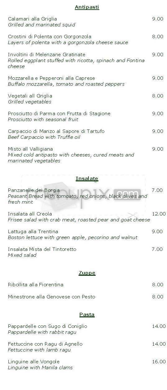 Magnifico - New York, NY menu_pic