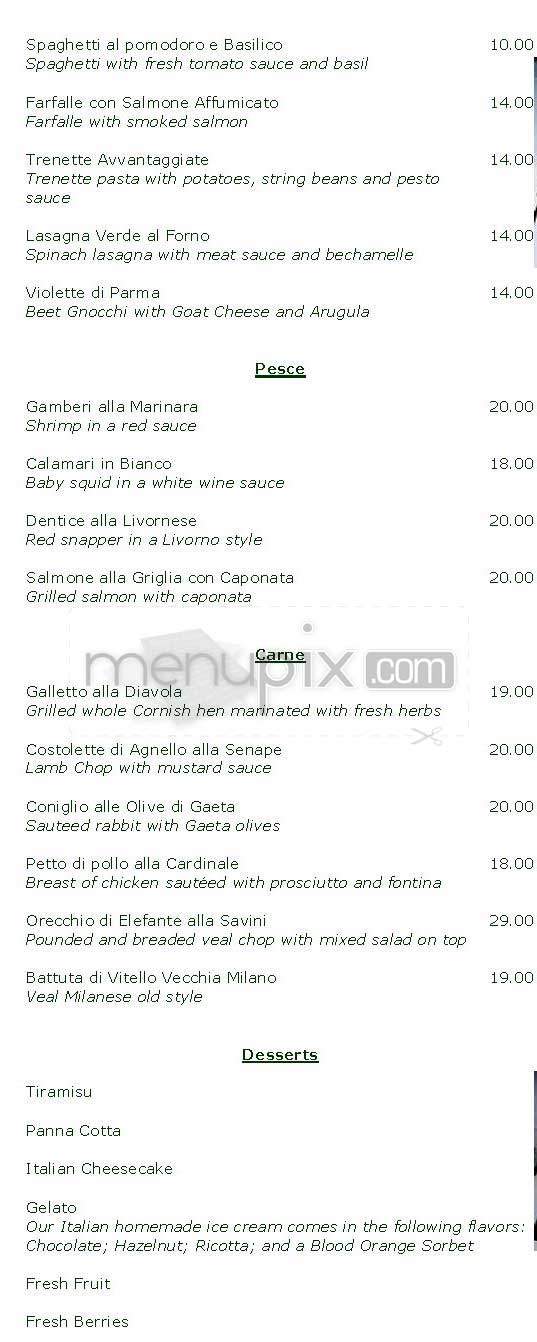 Magnifico - New York, NY menu_pic