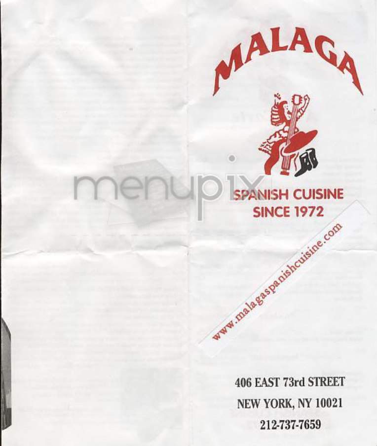 Malaga - New York, NY menu_pic