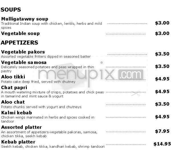 Malika - New York, NY menu_pic