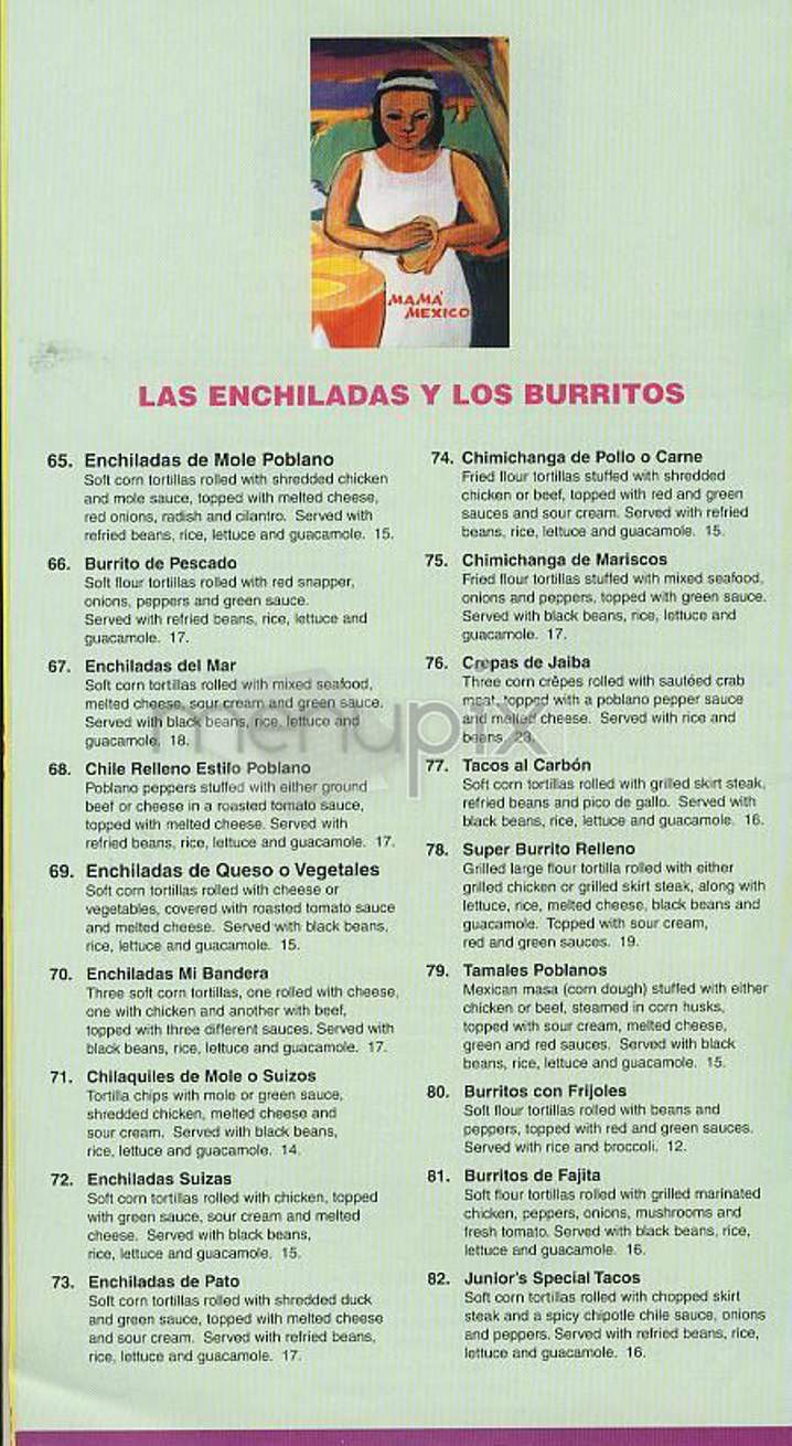 Mama Mexico - New York, NY menu_pic