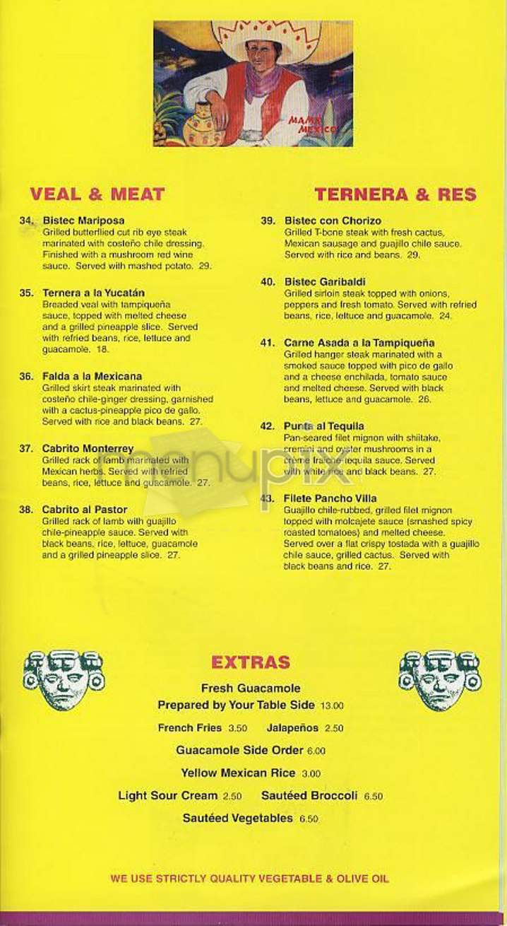 Mama Mexico - New York, NY menu_pic