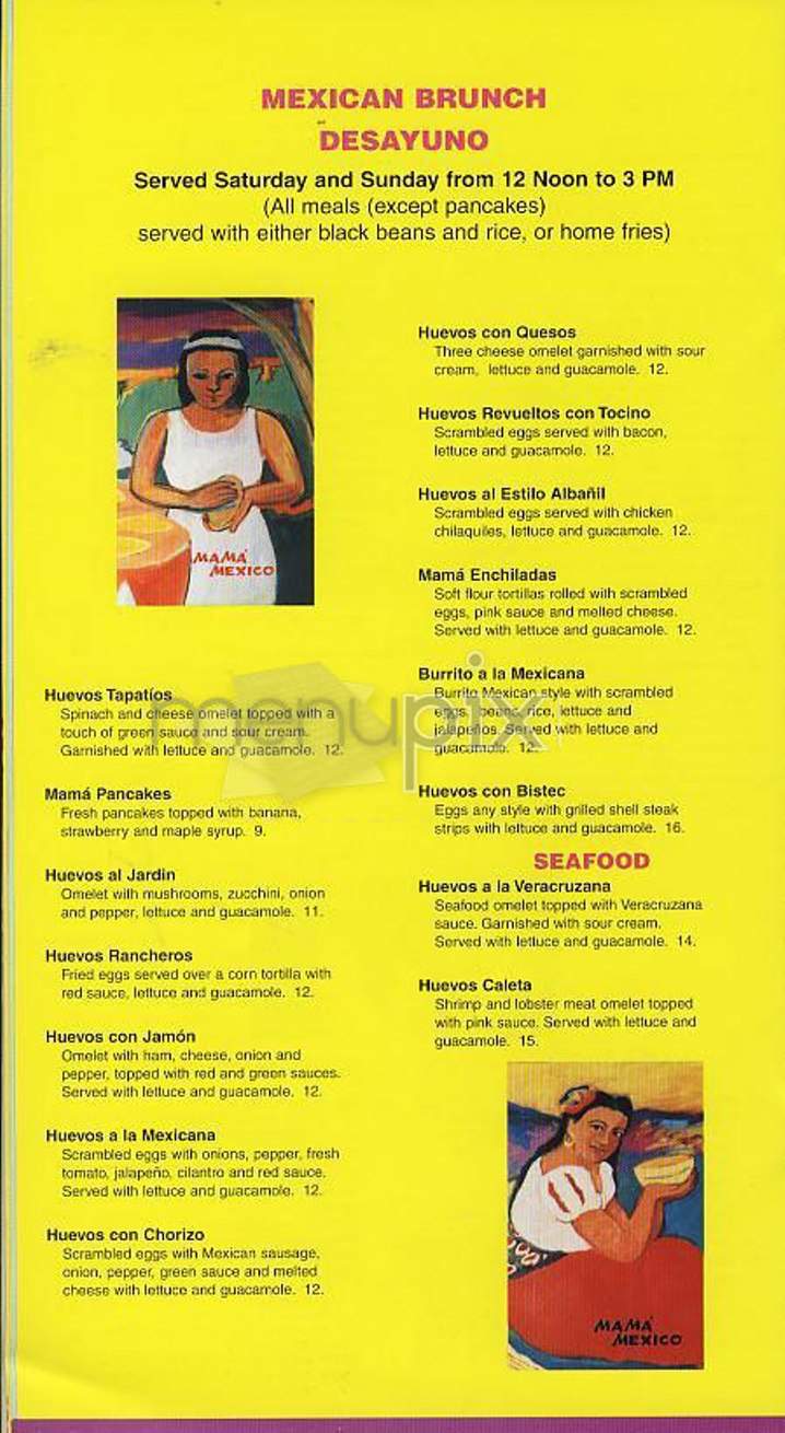 Mama Mexico - New York, NY menu_pic