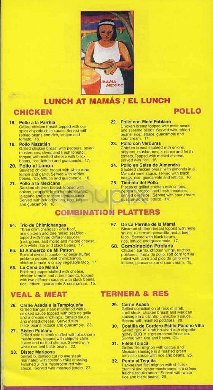 Mama Mexico - New York, NY menu_pic