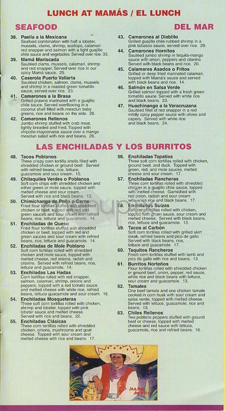 Mama Mexico - New York, NY menu_pic