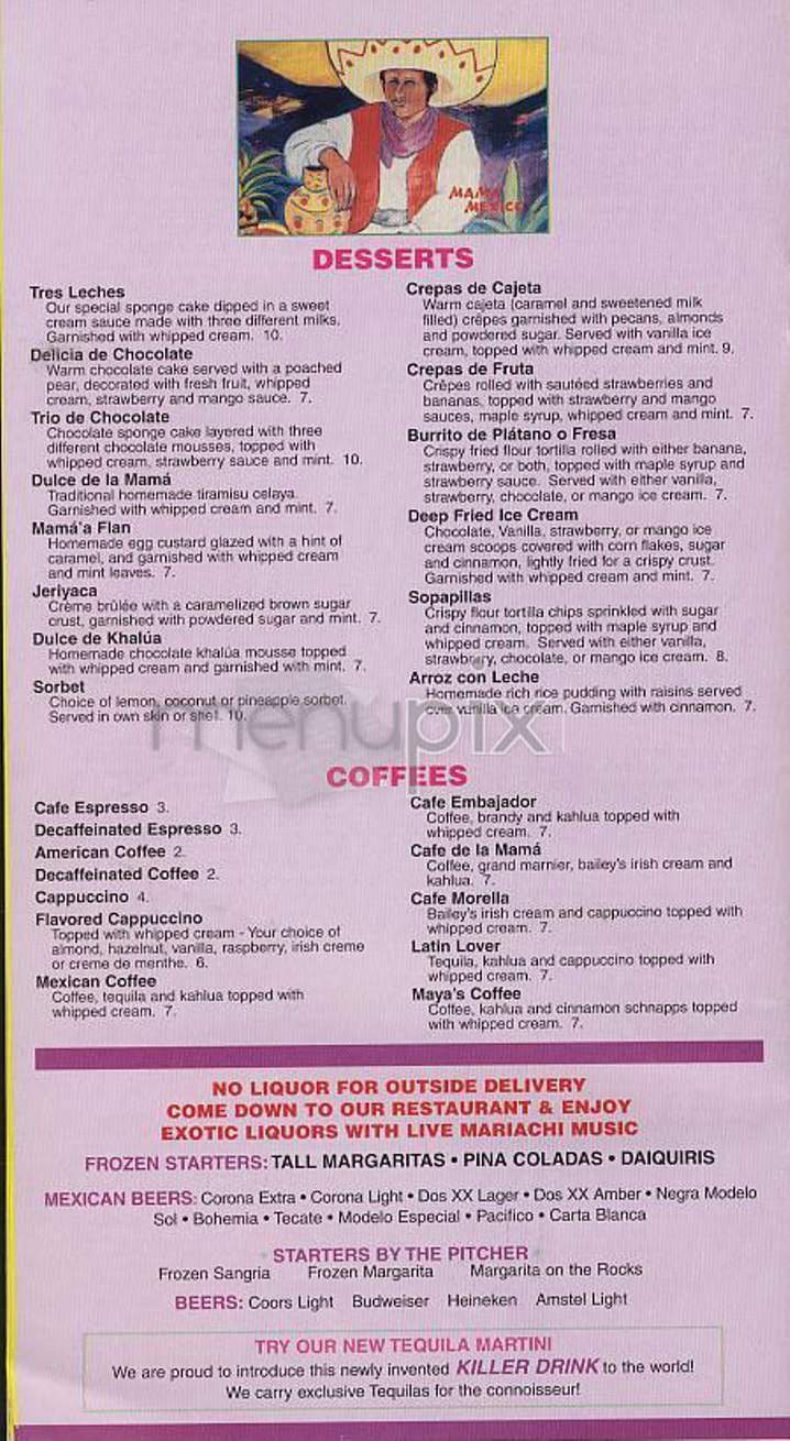 Mama Mexico - New York, NY menu_pic
