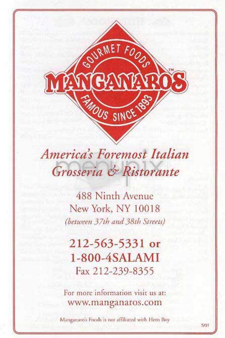 Manganaro - New York, NY menu_pic