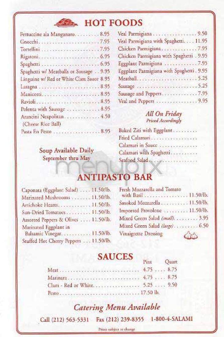 Manganaro - New York, NY menu_pic