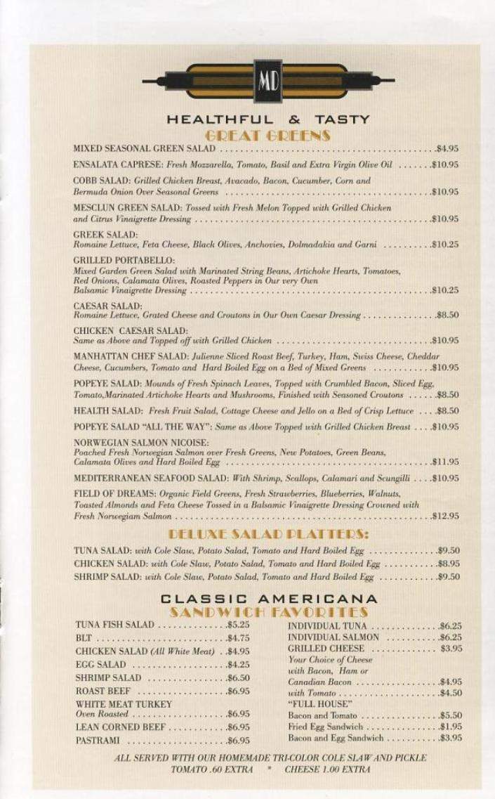 Manhattan Diner - New York, NY menu_pic