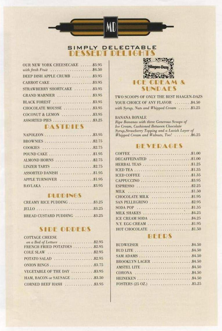 Manhattan Diner - New York, NY menu_pic