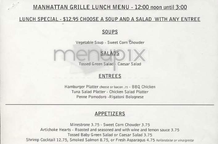 Manhattan Grille - New York, NY menu_pic