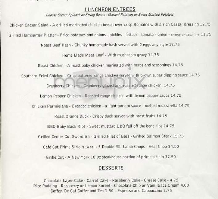Manhattan Grille - New York, NY menu_pic