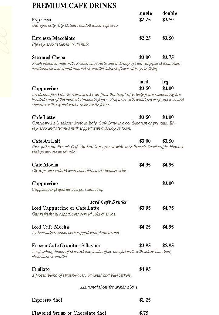 Manhattan Expresso Cafe - New York, NY menu_pic