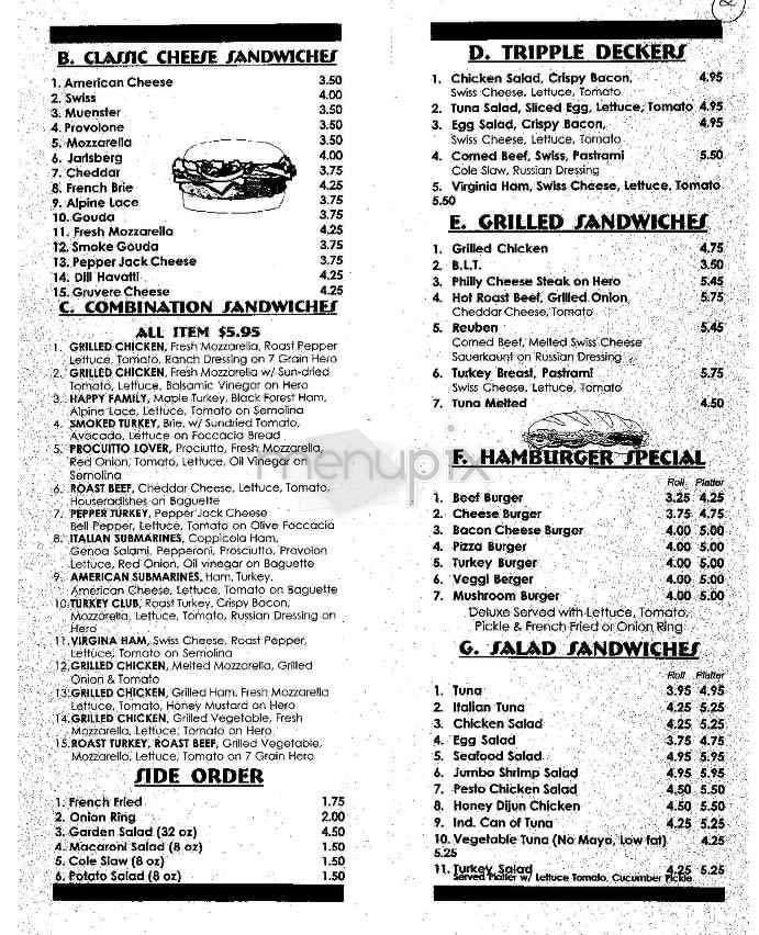 Manu Deli - New York, NY menu_pic