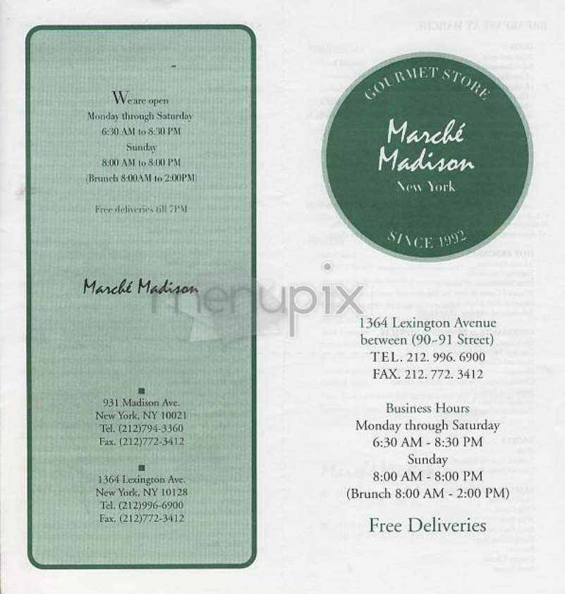Marche Madison - New York, NY menu_pic