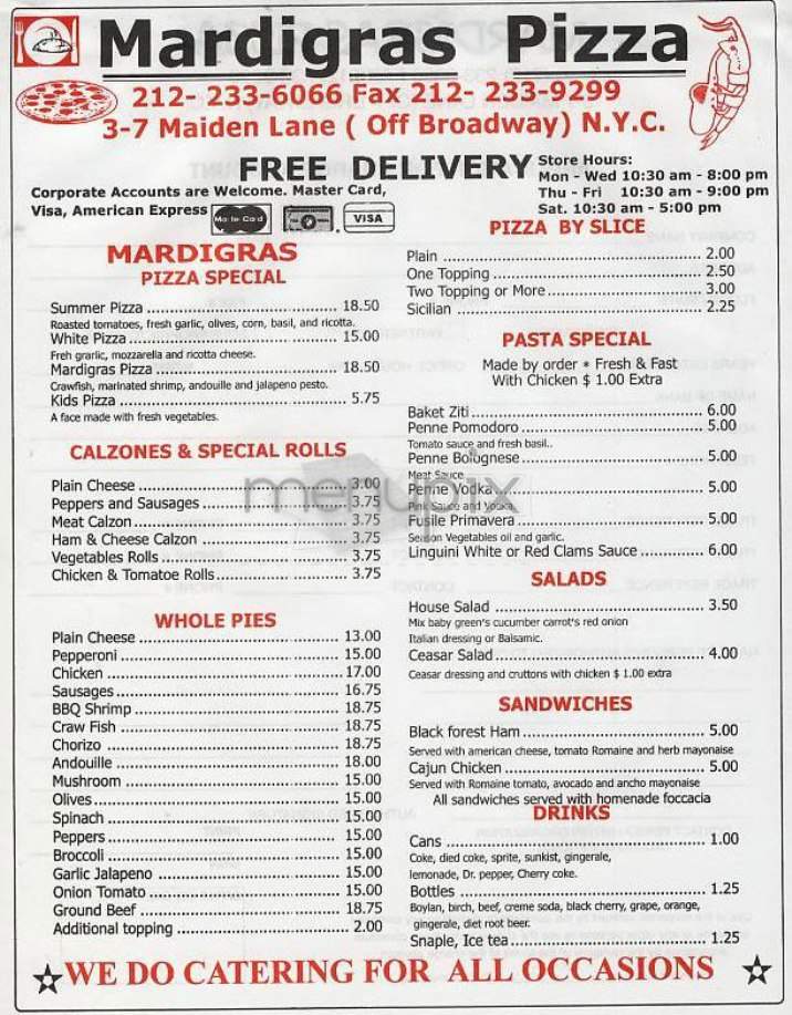 /301912/Mardi-Gras-Pizza-New-York-NY - New York, NY