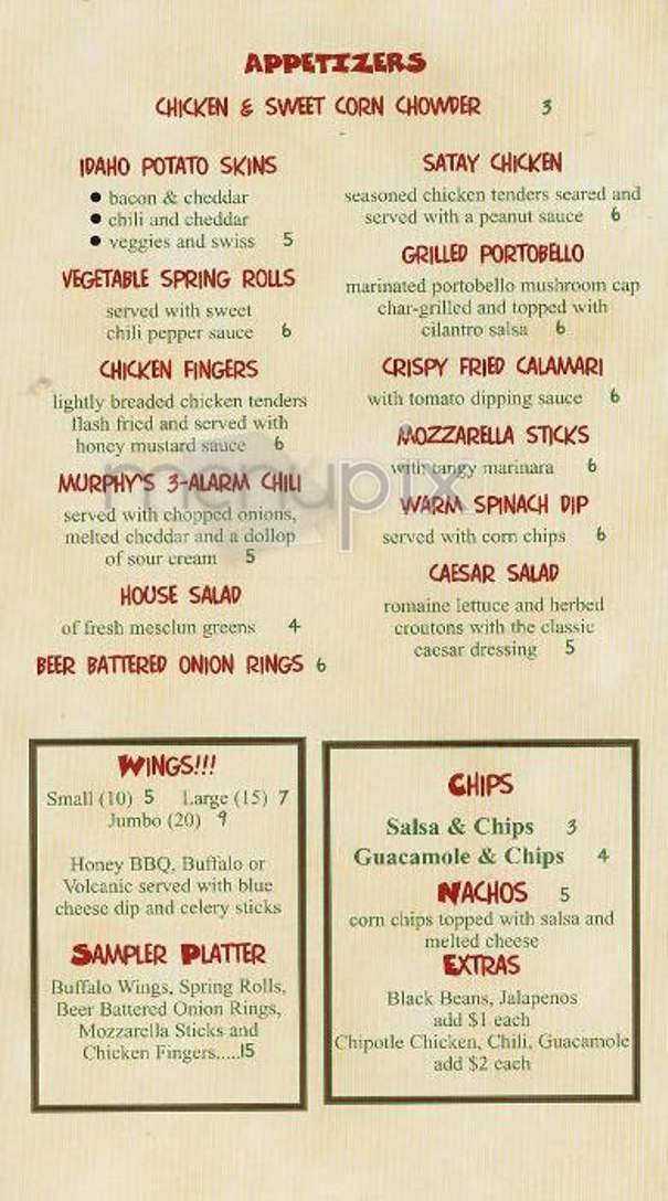 Margarita Murphy's - New York, NY menu_pic