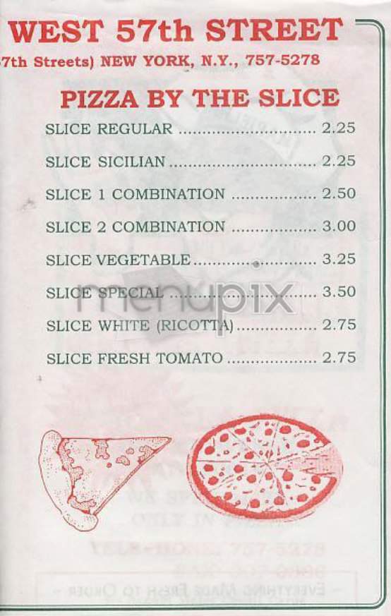 Mariella Pizza - New York, NY menu_pic