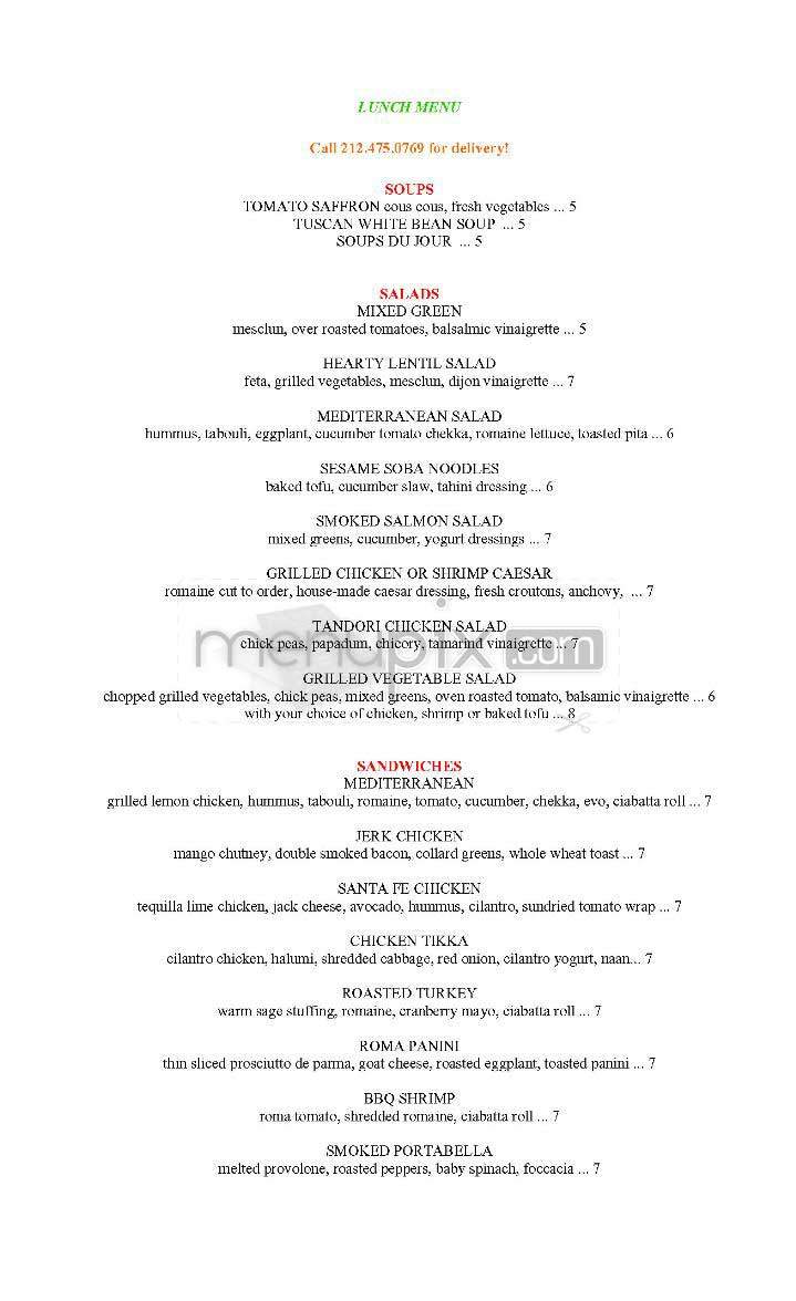 Marion's Continental - New York, NY menu_pic