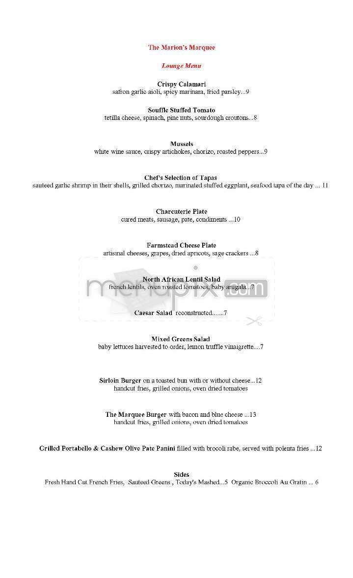 Marion's Continental - New York, NY menu_pic