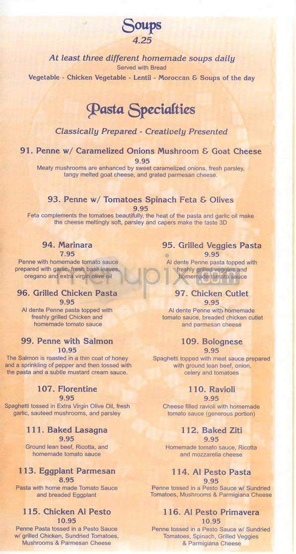 Marrakesh - New York, NY menu_pic