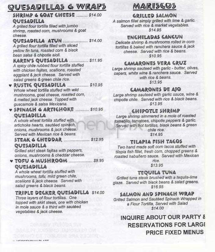 Mary Ann's - New York, NY menu_pic